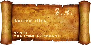 Hausner Alex névjegykártya